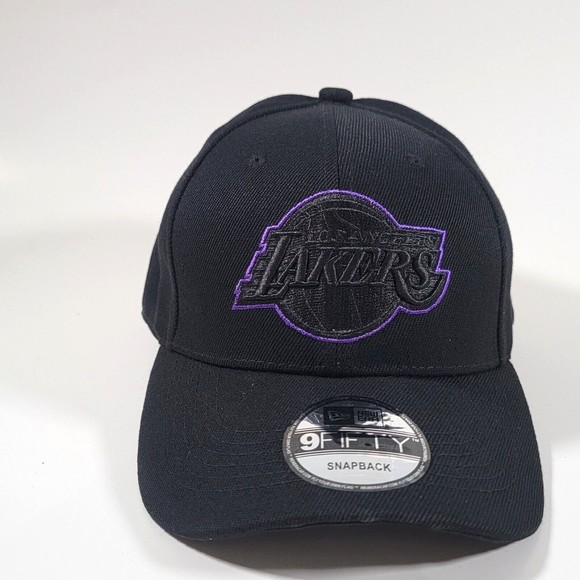 Los Angeles Lakers Hat New Era Black Adjustable Snapback Cap NBA Basketball - Picture 3 of 8